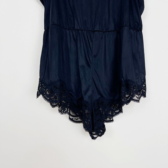Deadstock Vintage Silky Sheer Lace Lingerie Romper Slip Sexy Shorts Jumpsuit New - Picture 5 of 7